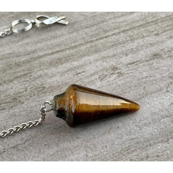Tigers Eye Dowsing Pendulum Bracelet - Picture 5 of 10